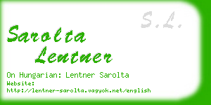 sarolta lentner business card